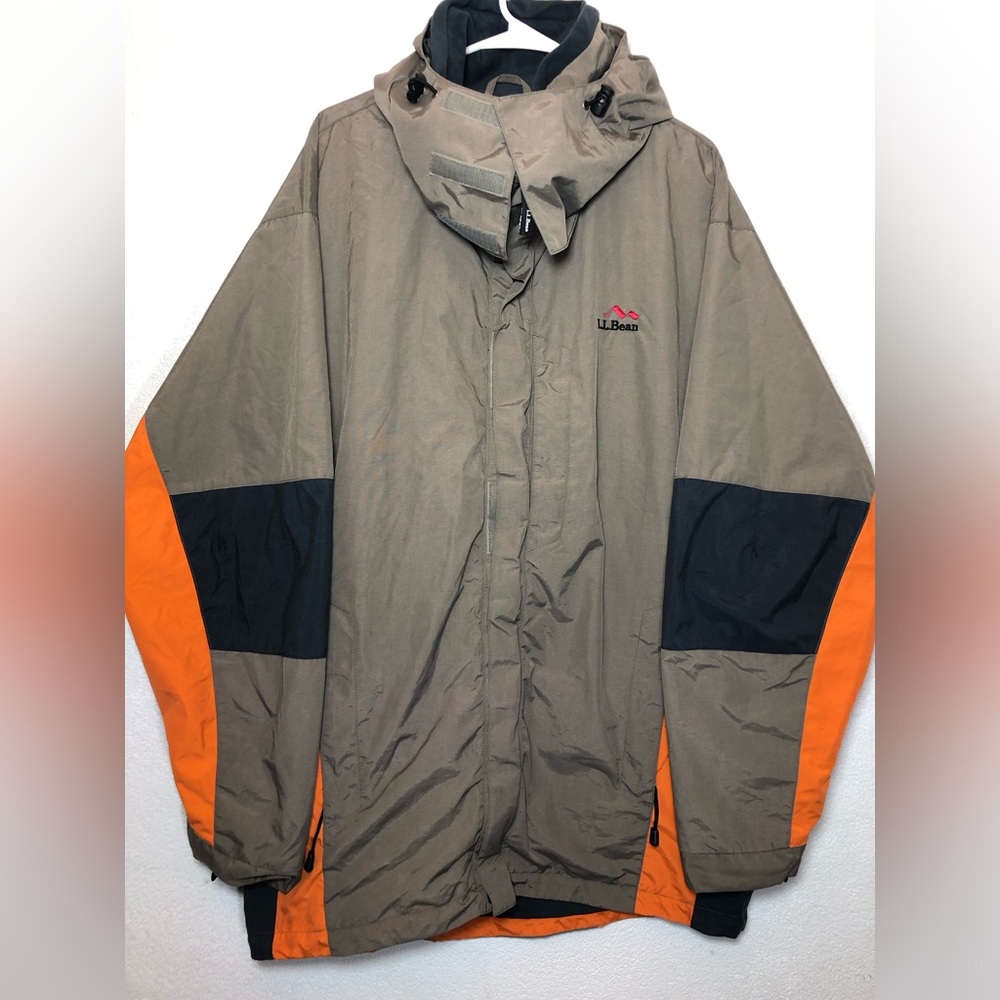L.L. Bean Men's Tall Jacket with Orange & Black Accents